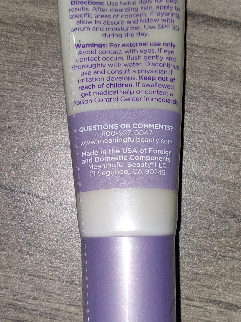 Meaningful Beauty Purple Dark Spot Treatment Tube